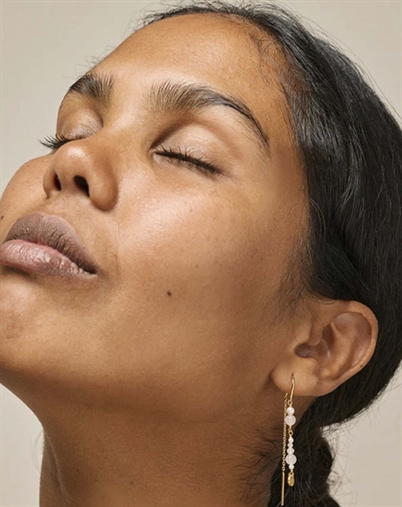 Enamel Copenhagen - Sofia Øreringe - White And Pearls/Guldfarvet